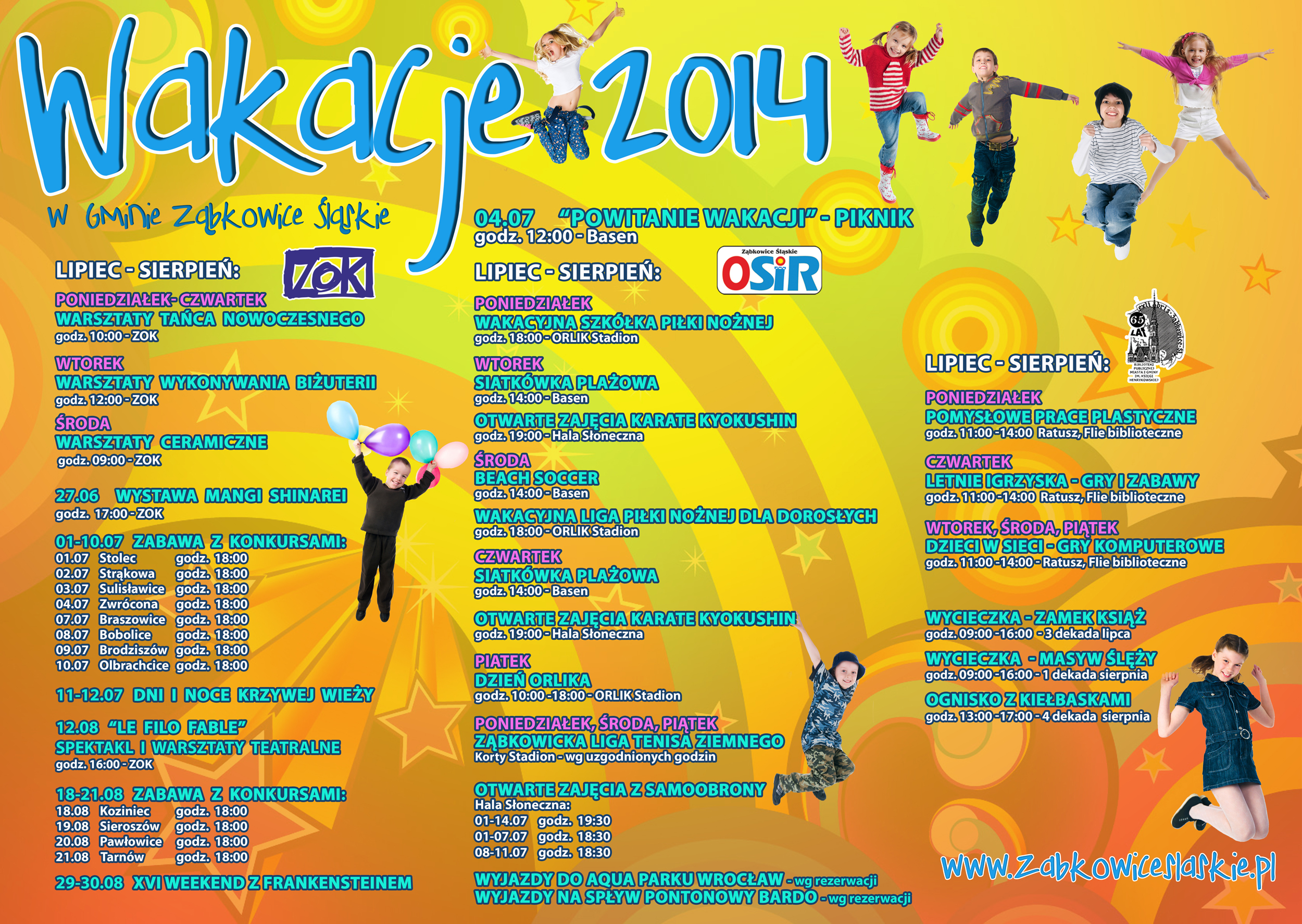 WAKACJE 2014 W GMINIE ZĄBKOWICE ŚLĄSKIE