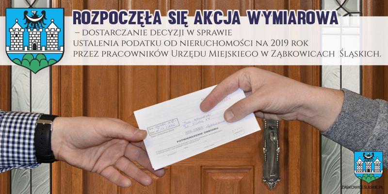 Rozpoczęła się akcja wymiarowa – dostarczanie decyzji w sprawie ustalenia podatku od nieruchomości na 2019 rok