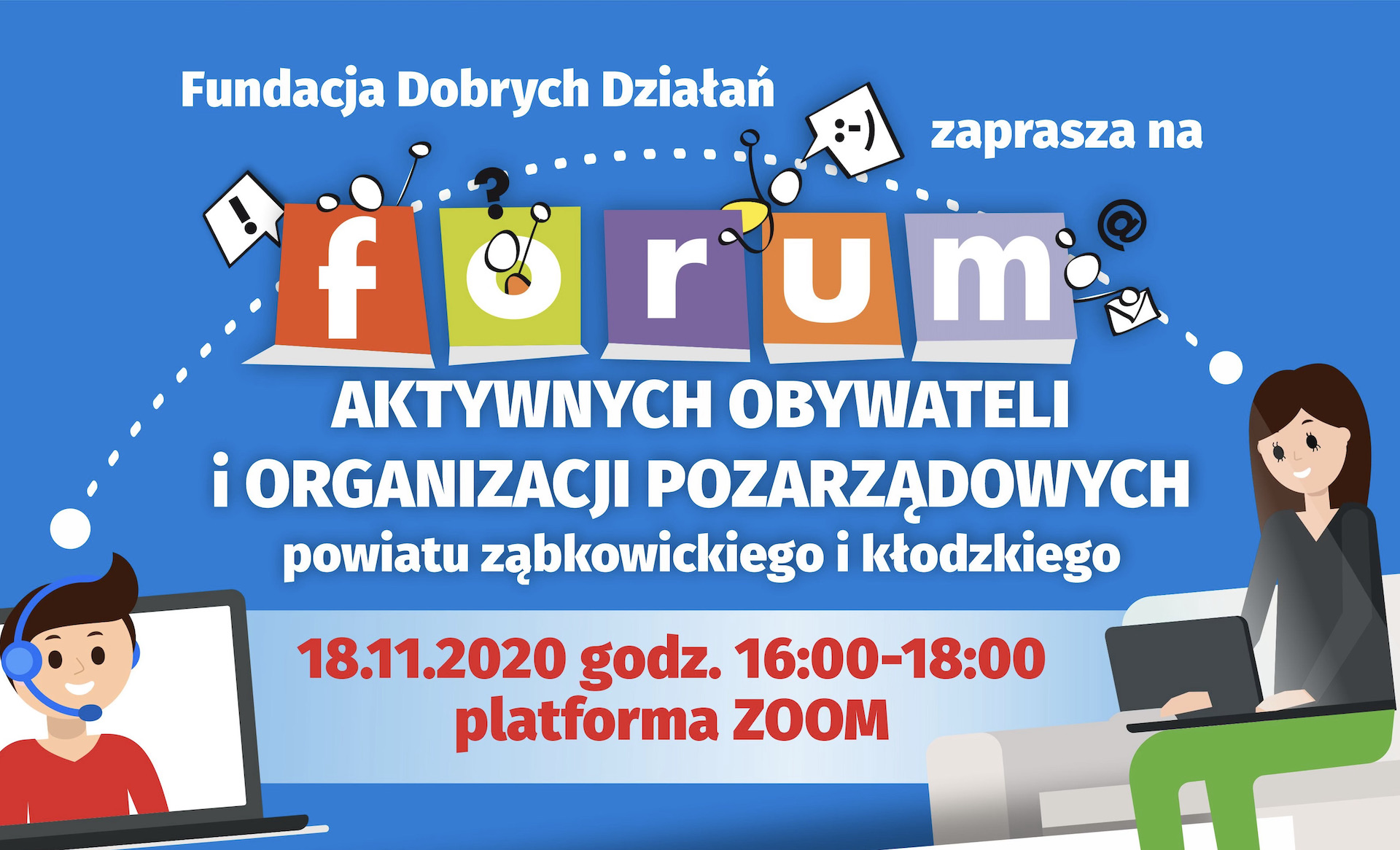 Forum Aktywnych Obywateli i Organizacji Pozarządowych – aktualne zaproszenie