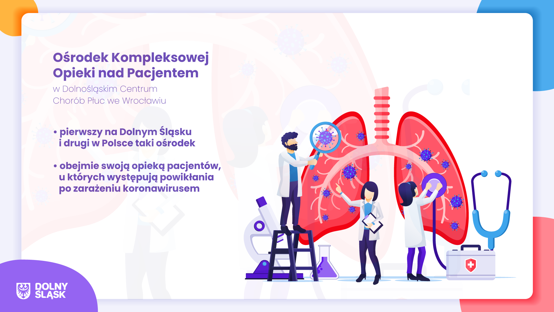 Mamy coraz więcej „ozdrowieńców”, u których choroba zostawiła trwały ślad – drugi w Polsce Ośrodek Kompleksowej Opieki nad Pacjentem po COVID-19 powstaje na Dolnym Śląsku