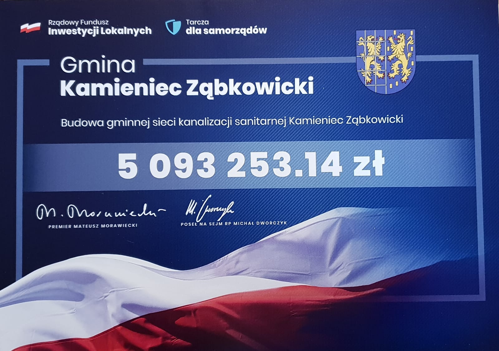 Rządowy Fundusz Inwestycji Lokalnych dla Gminy Kamieniec Ząbkowicki