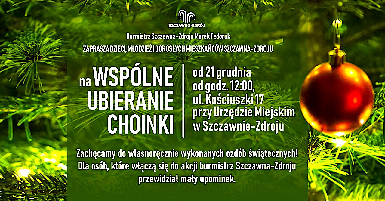 W Szczawnie-Zdroju mówią: „drzewko musi być nasze i piękne” – świąteczna aura w centrum uzdrowiska