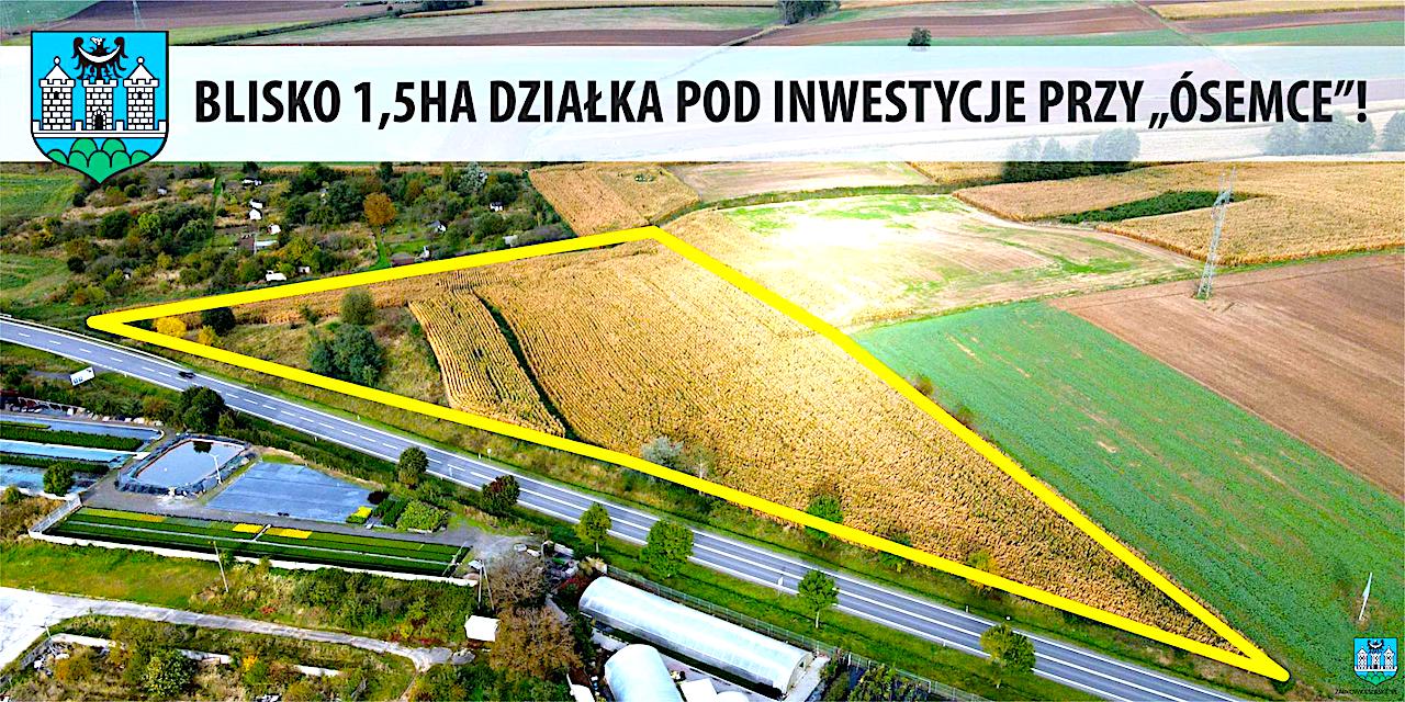 Atrakcyjny teren pod inwestycje przy DK8! – blisko 1,5 ha