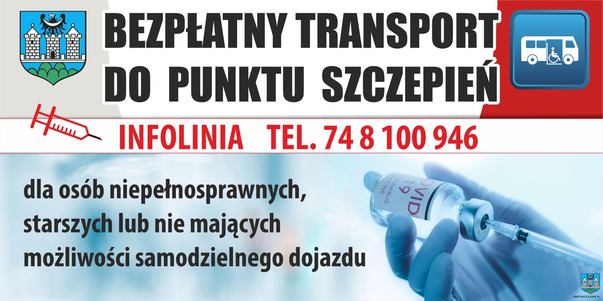 Bezpłatny transport do punktu szczepień dla osób niepełnosprawnych, starszych lub niemających możliwości samodzielnego dojazdu