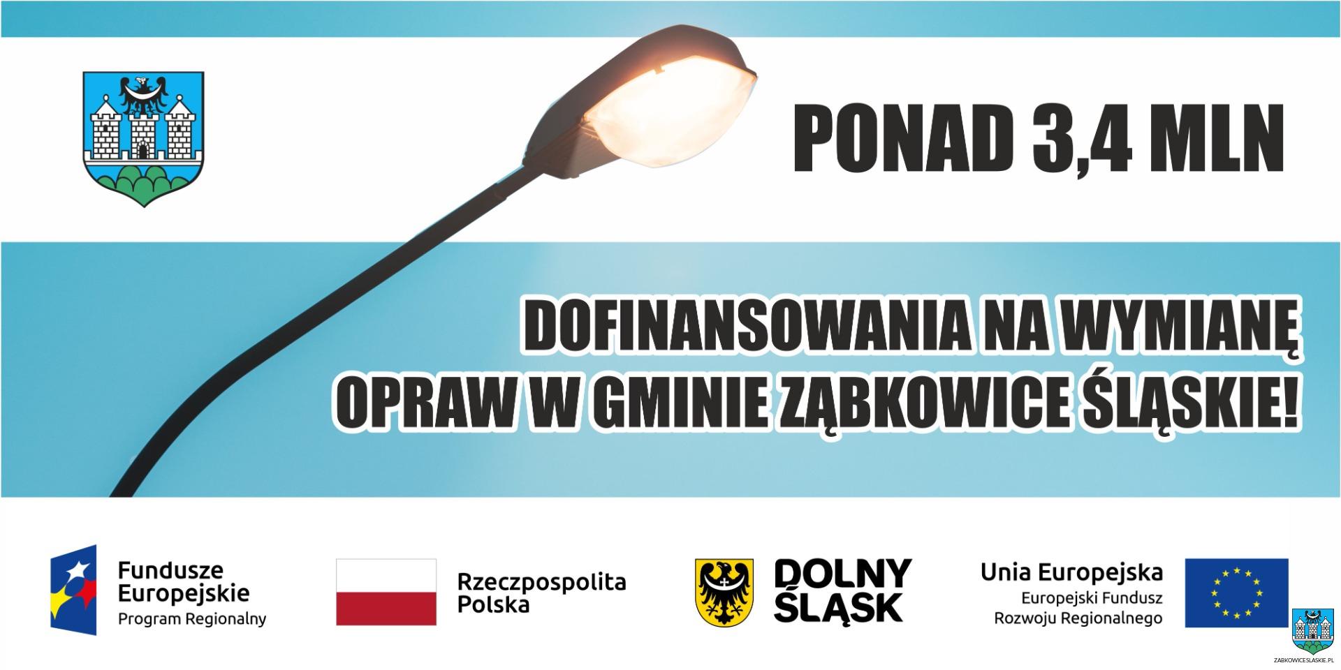 2067 nowych opraw oświetleniowych przy drogach publicznych w Gminie Ząbkowice Śląskie