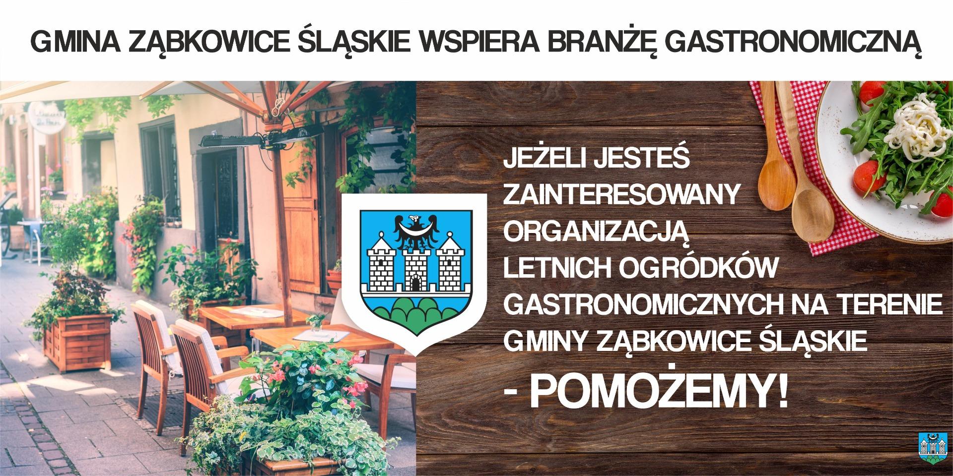 Komunikat dla przedsiębiorców z branży gastronomicznej – wsparcie w zakresie organizacji ogródków letnich