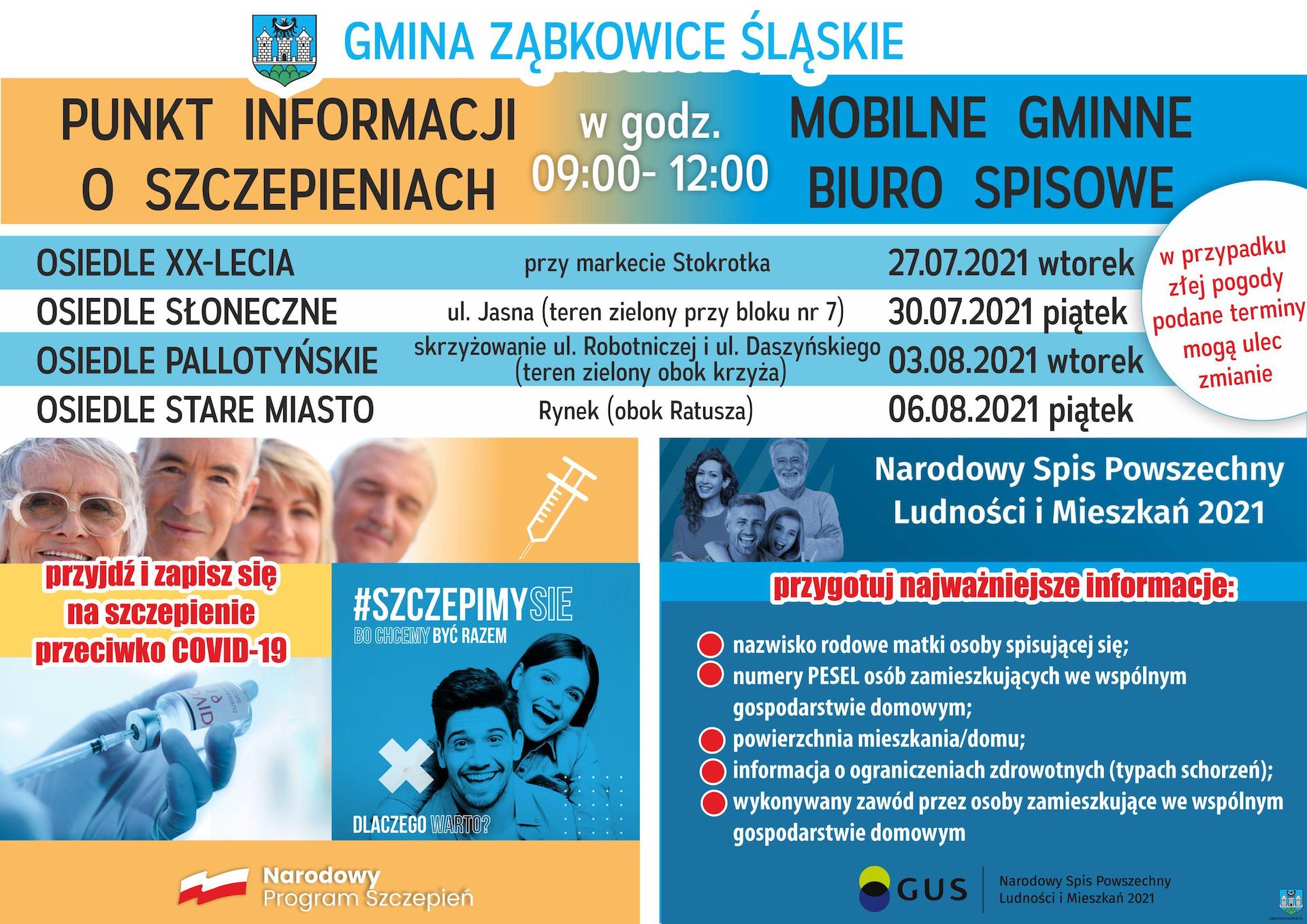 #SZCZEPIMYSIĘ #LiczymySięDlaPolski – w sobotę 31 lipca 2021 r. szczepienia i spis w PSP w Ząbkowicach Śląskich