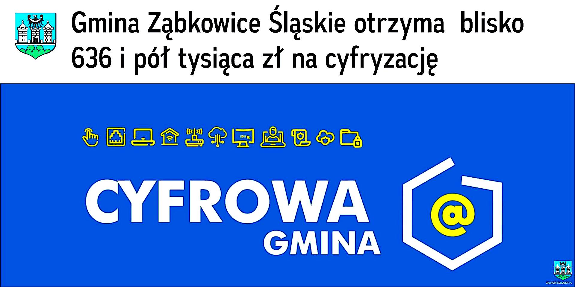 Blisko 636,5 tys. zł na cyfryzację urzędu i jednostek Gminy Ząbkowice Śląskie