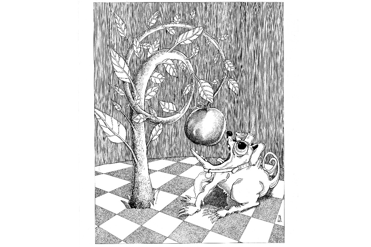 Bajkowy, nieco surrealistyczny rysunek – zobacz w „Galerii na Piętrze”