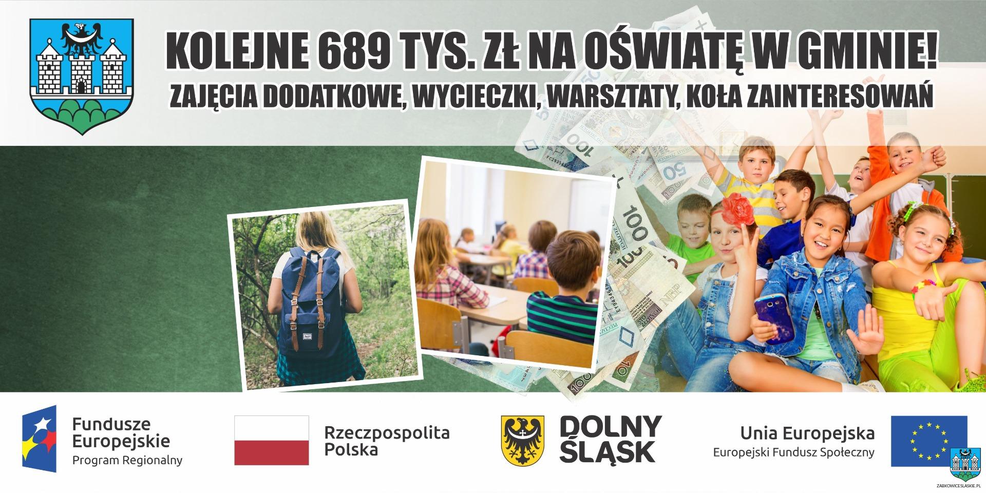Kolejnych 689 000 złotych dla ząbkowickiej oświaty