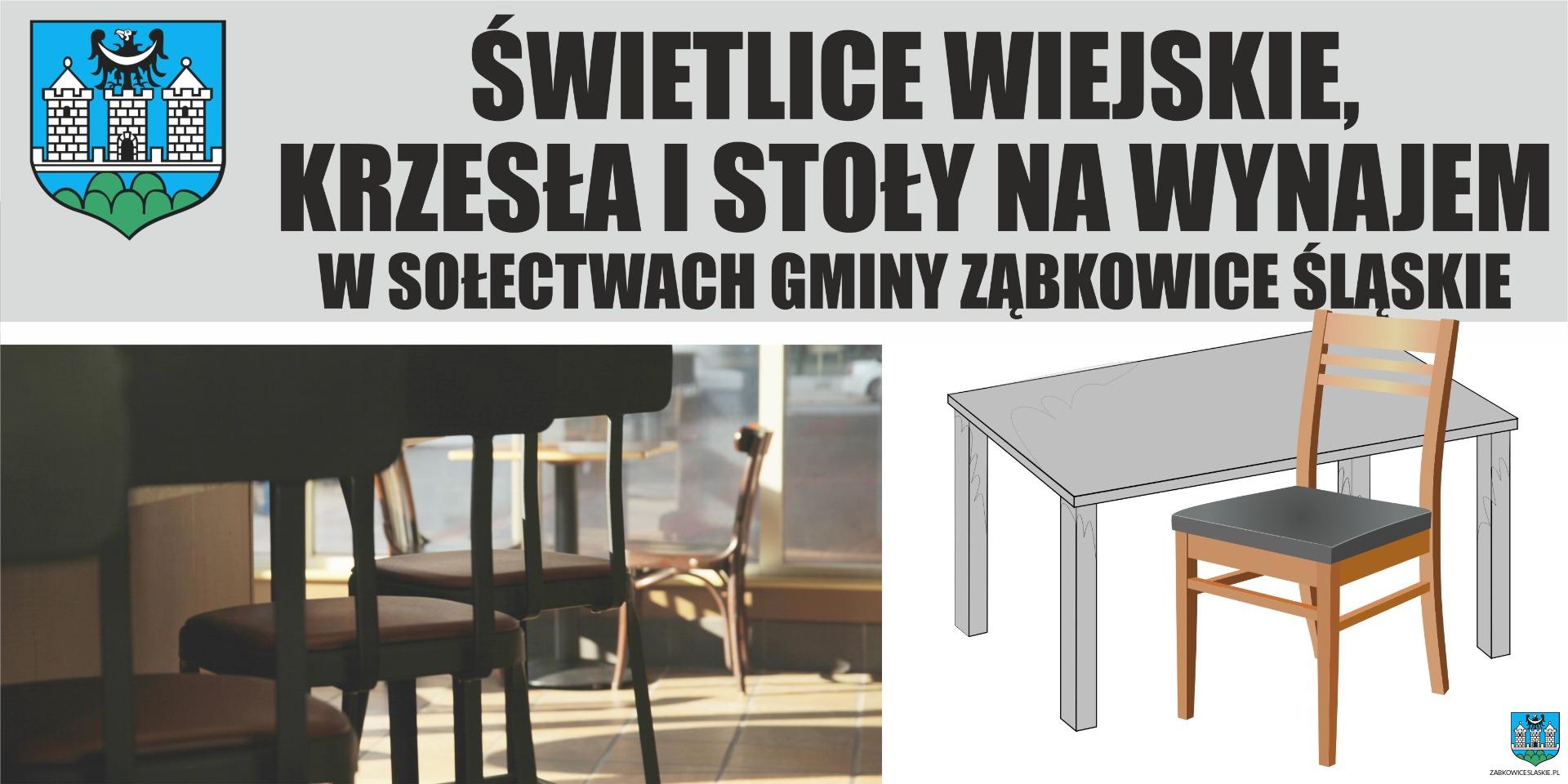 Polecamy świetlice wiejskie oraz komplety stołów i krzeseł w Gminie Ząbkowice Śląskie na wynajem