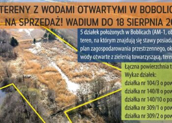 Tereny z wodami otwartymi w Bobolicach na sprzedaż – wadium do 18 sierpnia 2022