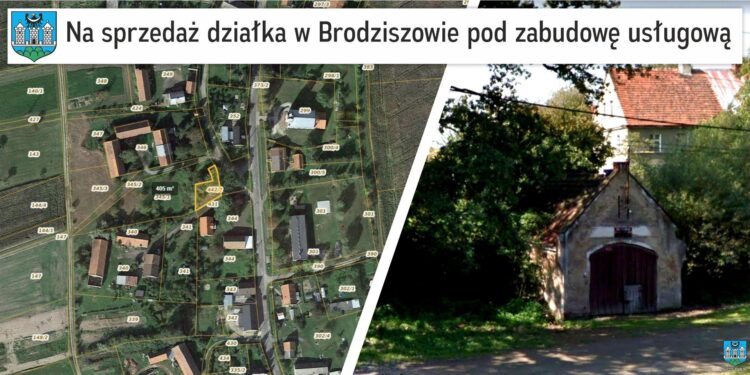 Nieruchomość gruntowa w Brodziszowie wystawiona na sprzedaż – wadium do 15 września 2022 r.
