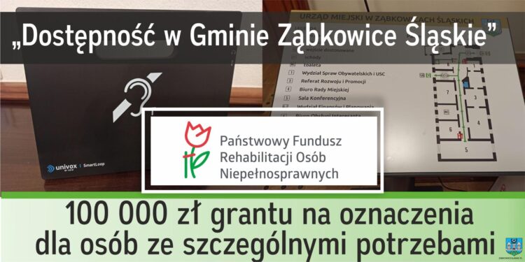 Gmina Ząbkowice Śląskie otrzymała 100 000 zł grantu na oznaczenia dla osób ze szczególnymi potrzebami