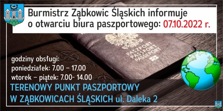 Terenowy Punkt Paszportowy w Ząbkowicach Śląskich – czynny od 7 października – zapraszamy