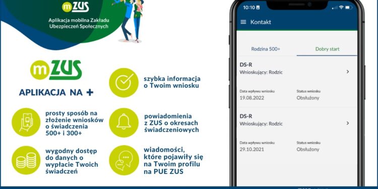 Wniosek o 500+ i 300+ można złożyć przez smartfon – aplikacja ZUS już czynna