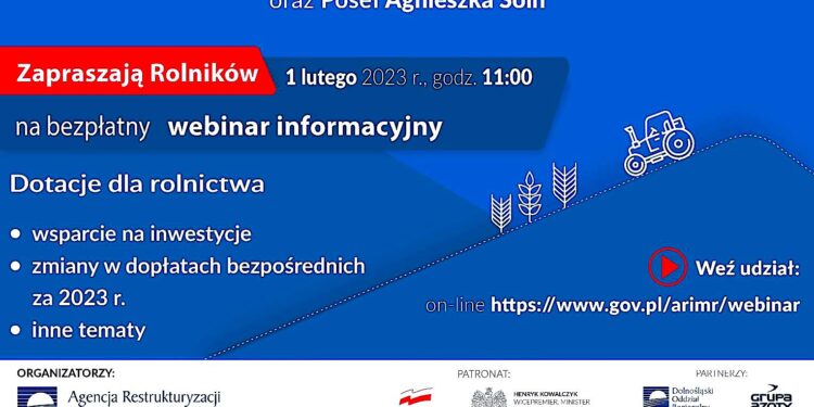 Webinarium poświęcone tematyce związanej z rolnictwem