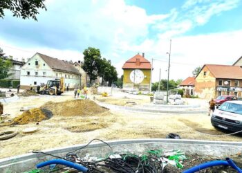 Zarys ronda w Ziębicach już widoczny