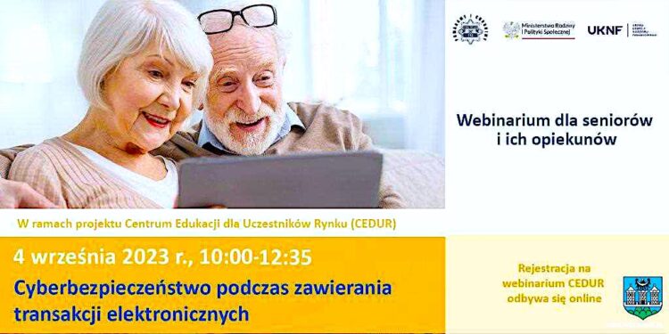 Webinarium dla seniorów i ich opiekunów na temat
