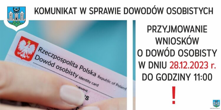Wnioski o dowód osobisty w dniu